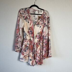 Rossmore floral long sleeve pink romper NWT wedding guest graduation baby shower